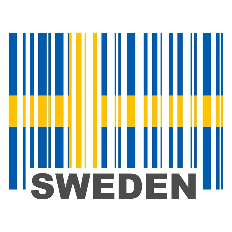 Sweden Flag Barcode GTIN EAN UPC Code EU