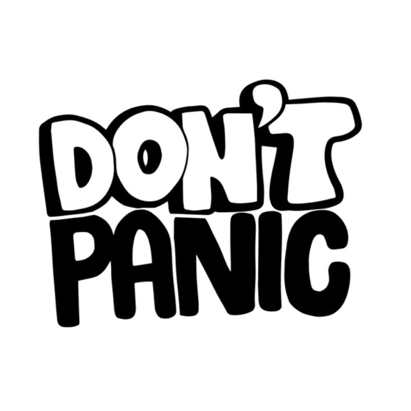 DONT PANIC Design Restez calme