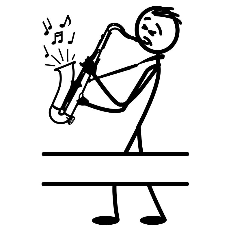Saxophone player banner