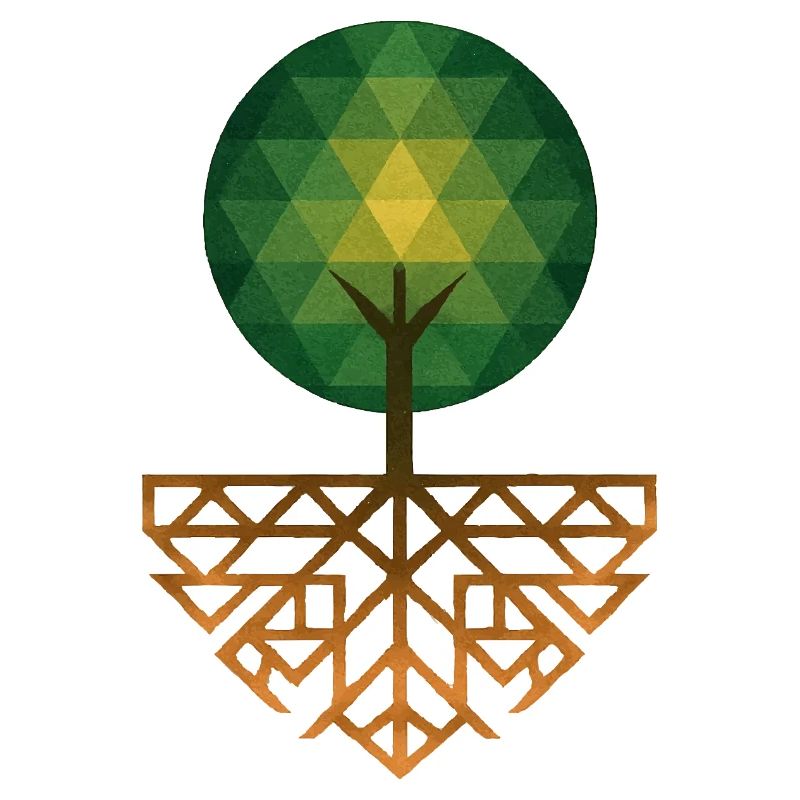 Abstract Tree with Geometric Roots – Symmet