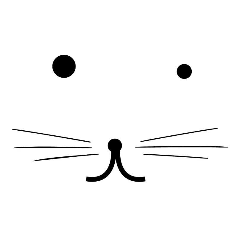 Visage d'animal noir