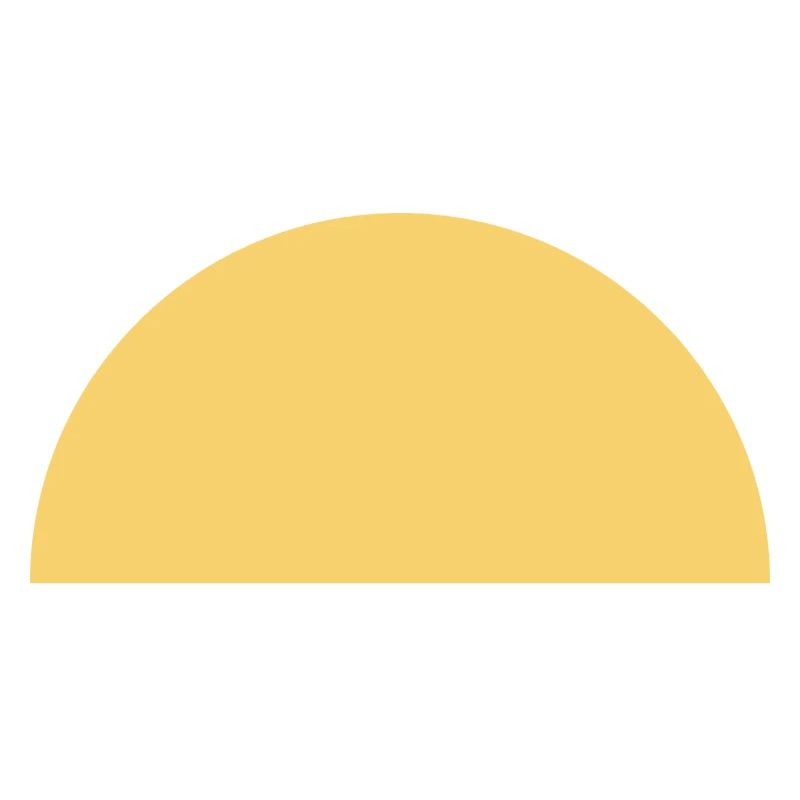 Pluto - semicircle yellow