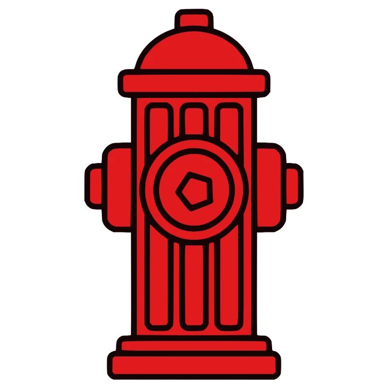 Classic Bold Red Fire Hydrant