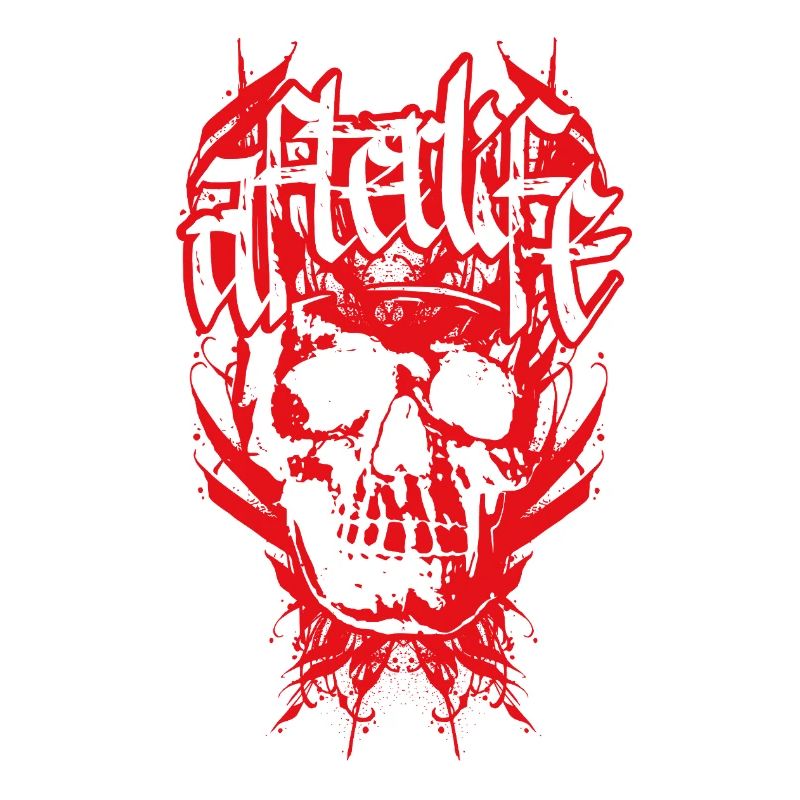 Dark Skull Calligraphy Design