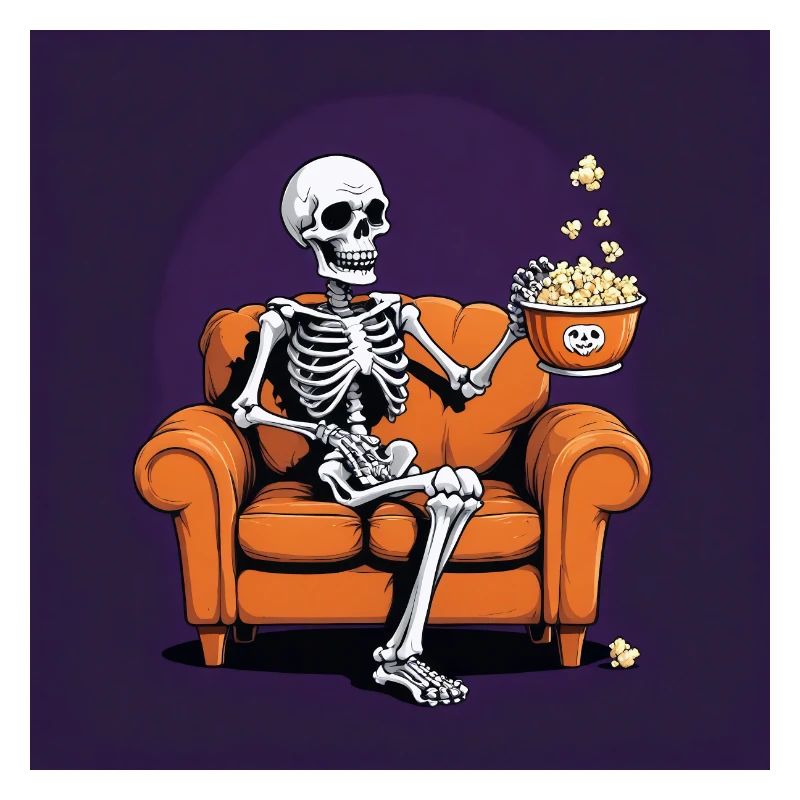 Skelett Coach Popcorn Halloween Geschenk Lustig