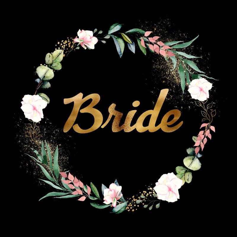 Team Bride! Leafy flower wreath customizable