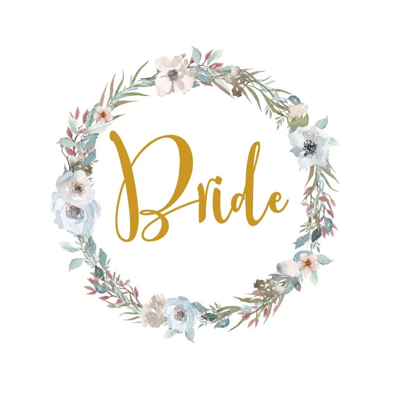 Team Bride Blue Green Eucalyptus Wreath