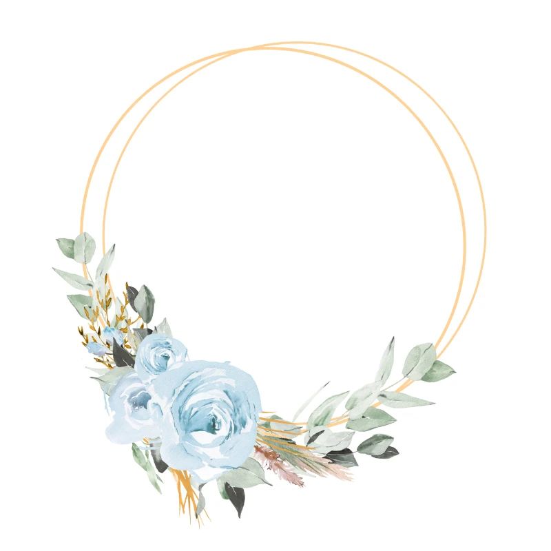 Eukalyptus Blauer Rosen Boho Kranz