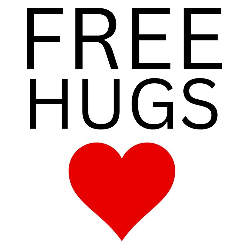 Free Hugs Black Print