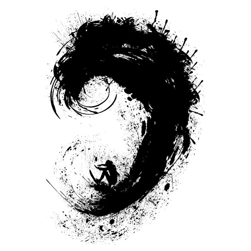 Surfer ink splash