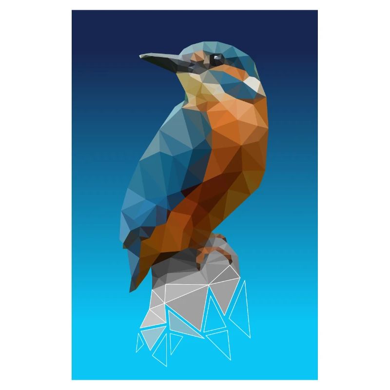 Eisvogel low poly
