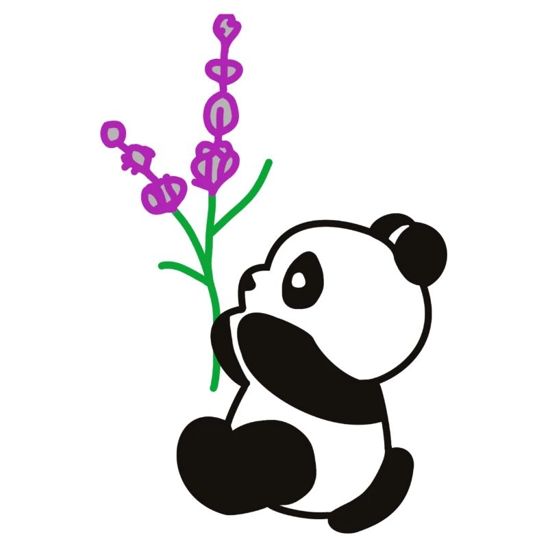 Panda fleur