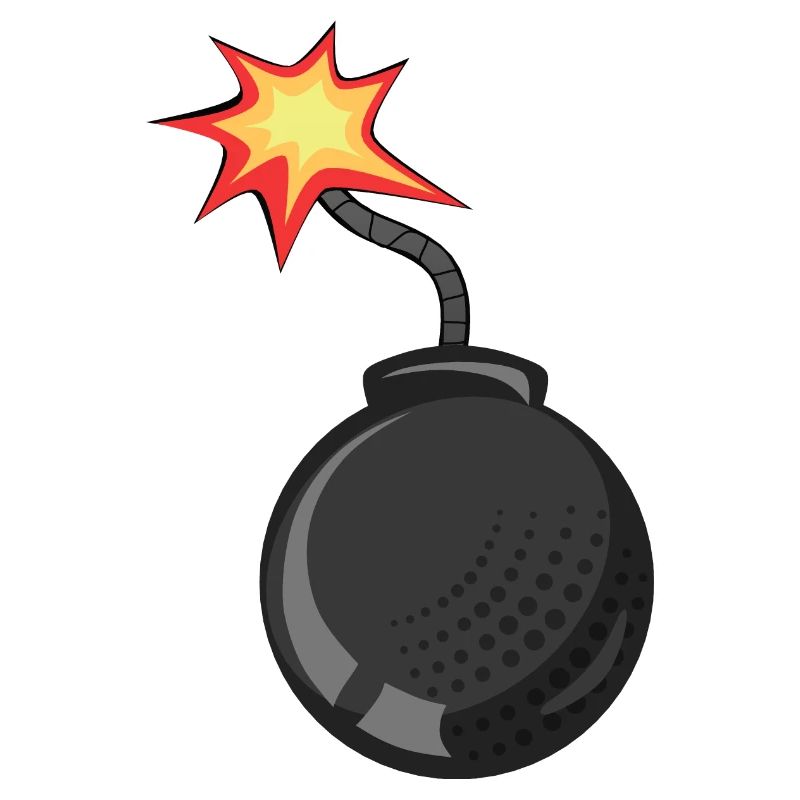 bomb wick drawing flame