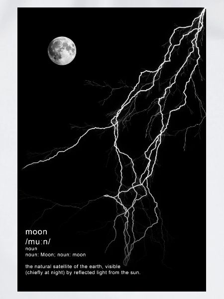 Moon with Lightning