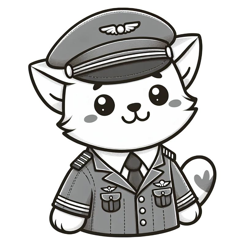 Cute Cat Pilot
