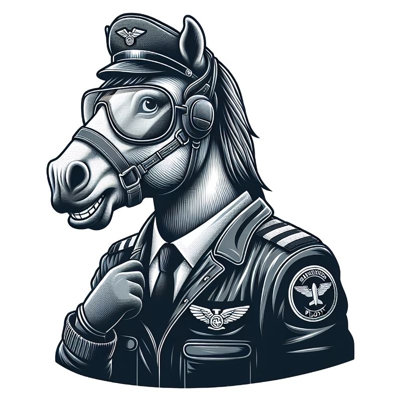 Pilote de cheval mignon
