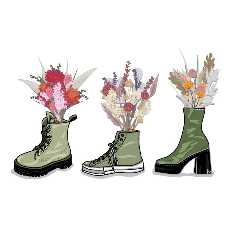 Schuhe mit Blumen