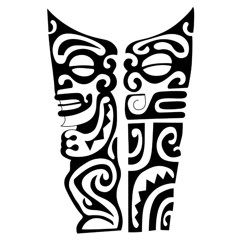 Maori Brust Logo 112 Schwarz