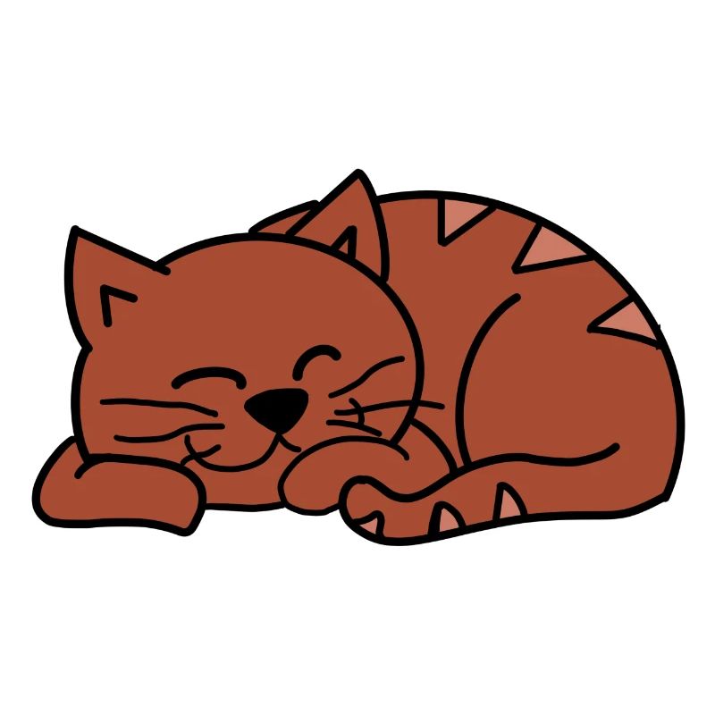 Red sleeping cat