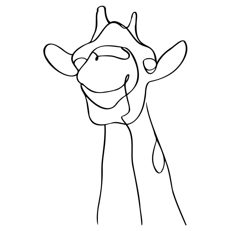 Minimalistisches Giraffendesign