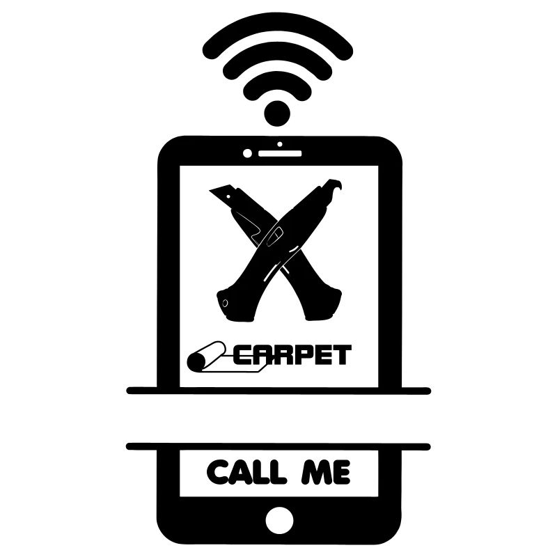 Call me phone carpetlayer logo Stanley knife