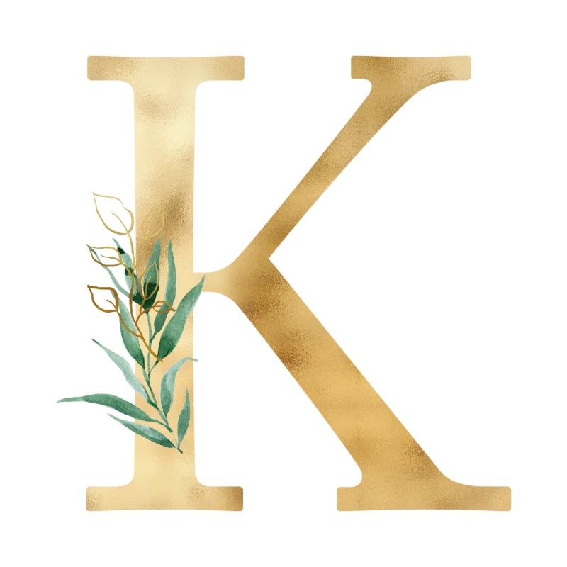 Customizable Monogram K Botany