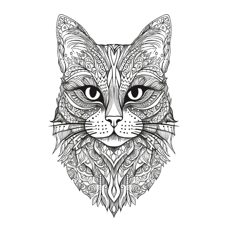 Conception de Mandala de chat