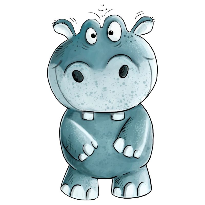 Blue Hippo I Wildlife Comic