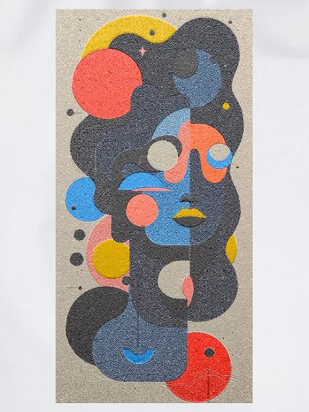 Abstrakte geometrische Muster im Kunstdesign