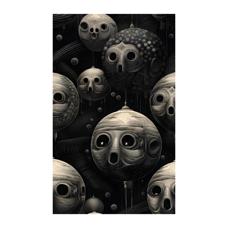Grey sphere faces
