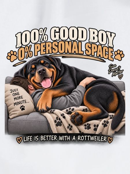Rottweiler Cozy auf Sofa