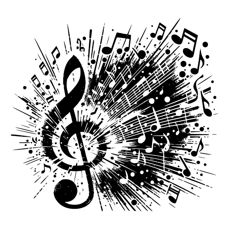 Explodierende Musik Notenschlüssel Tonleiter