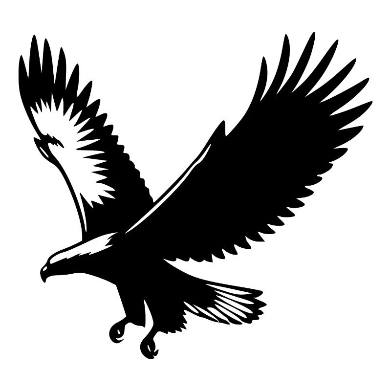 Aigle vers le haut avec d’énormes ailes dans le vent
