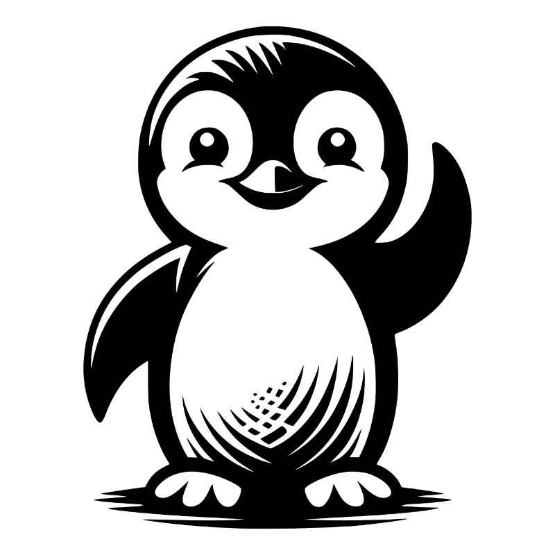 Cute Cartoon Penguin Illustration