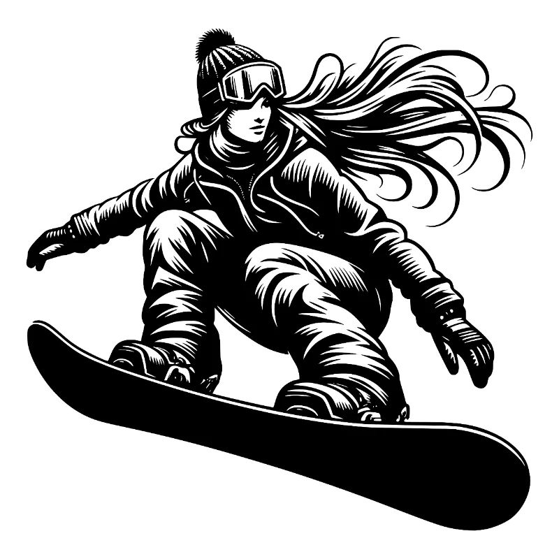 Snowboarderin Cooles Snowboard Design