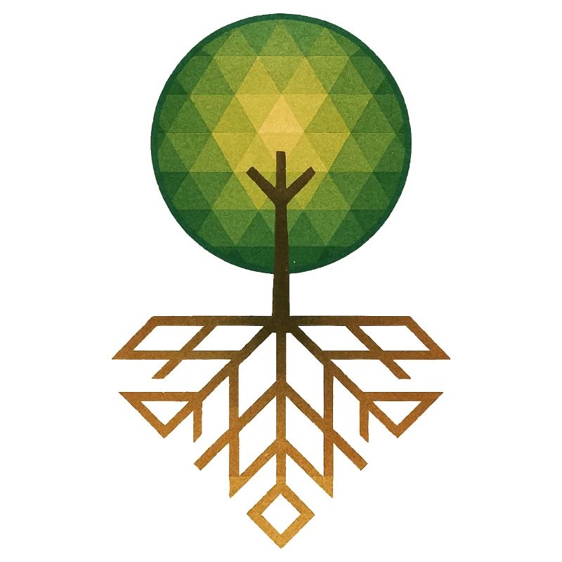 Abstract Tree with Geometric Roots – Symmet