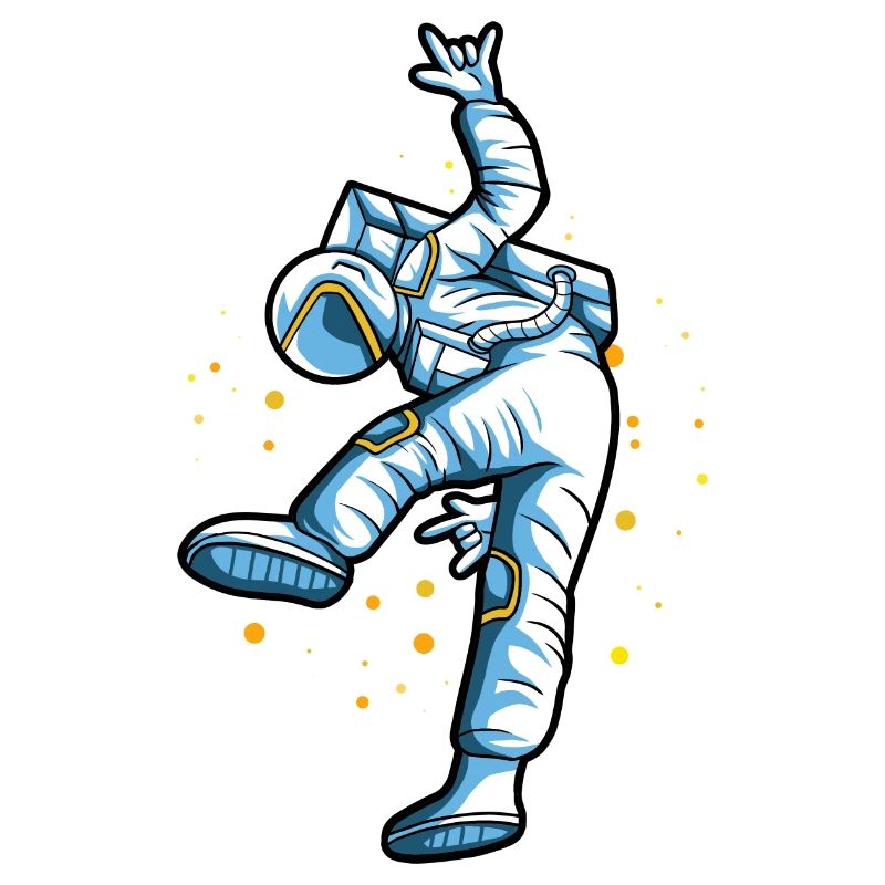 Outer space astronauts dance