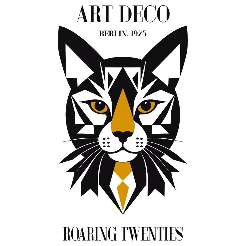 Cat Art Deco