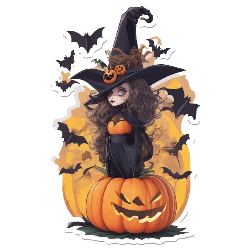 Helloween Pumpkin Witch