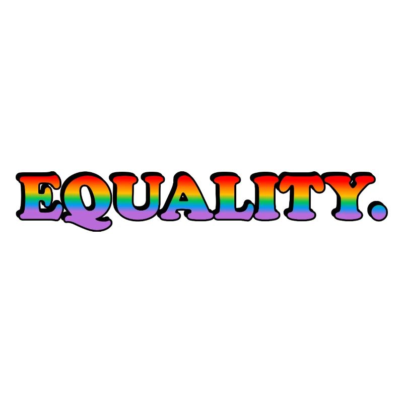 EQUALITY - rainbow text - LGBT pride month