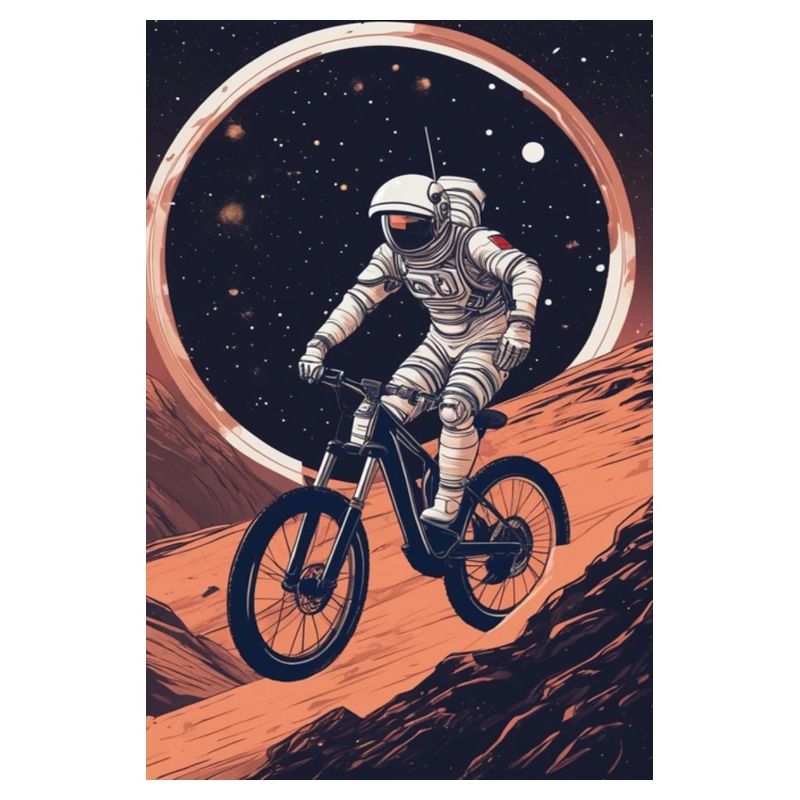 Mountainbiker Astronaut Mars
