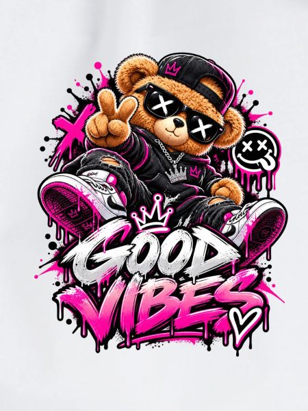Good Vibes Teddybär Graffiti