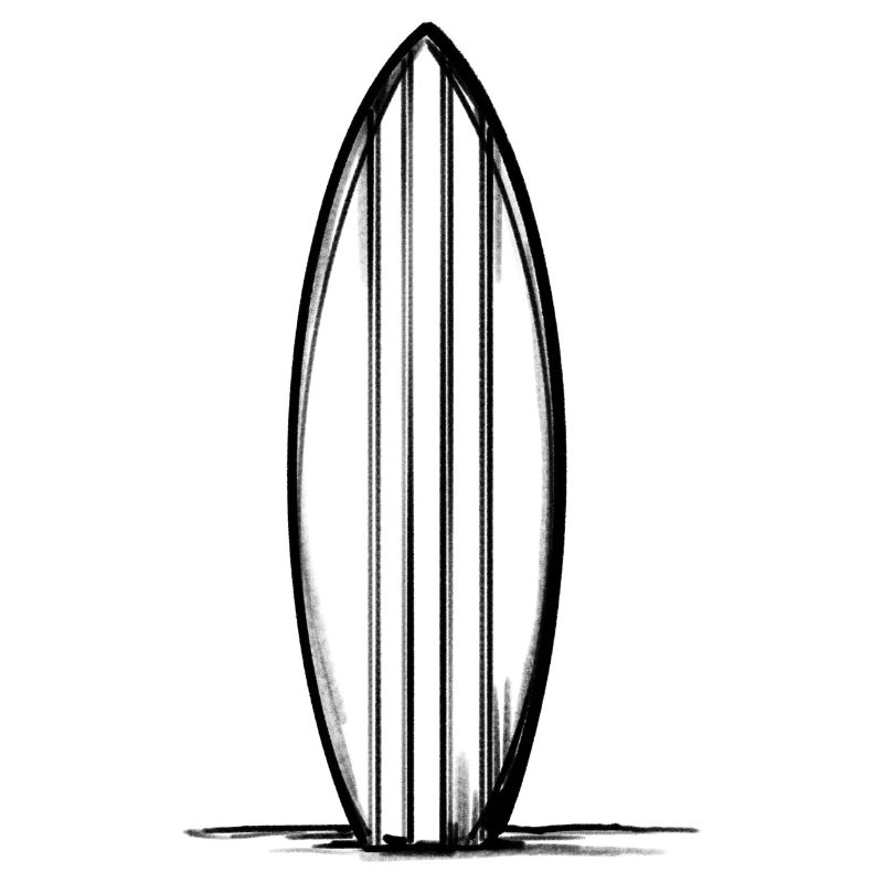 Planche de surf/planche de surf dans le sable