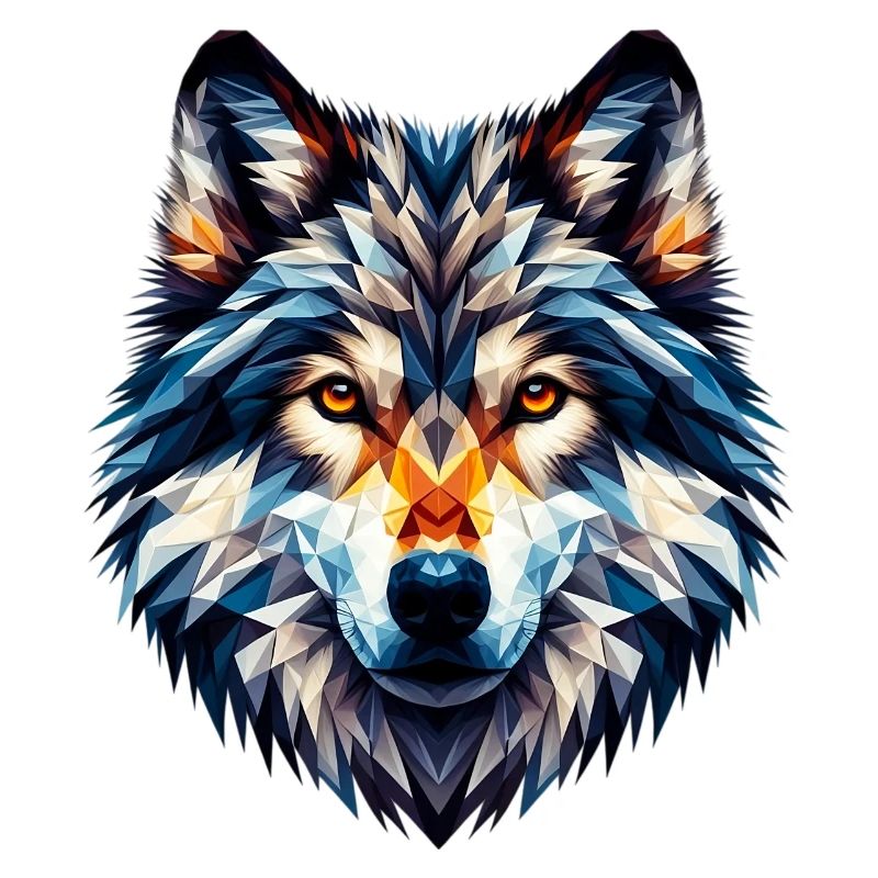 Polygonaler Wolf