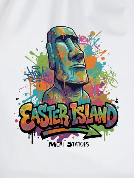 Moai – Hüter der Osterinsel - Vibrant Graffiti 