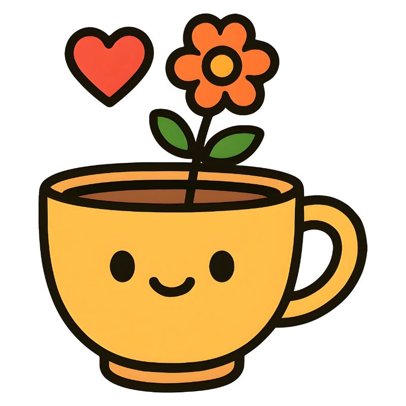 Flower Mug Smiling Mug