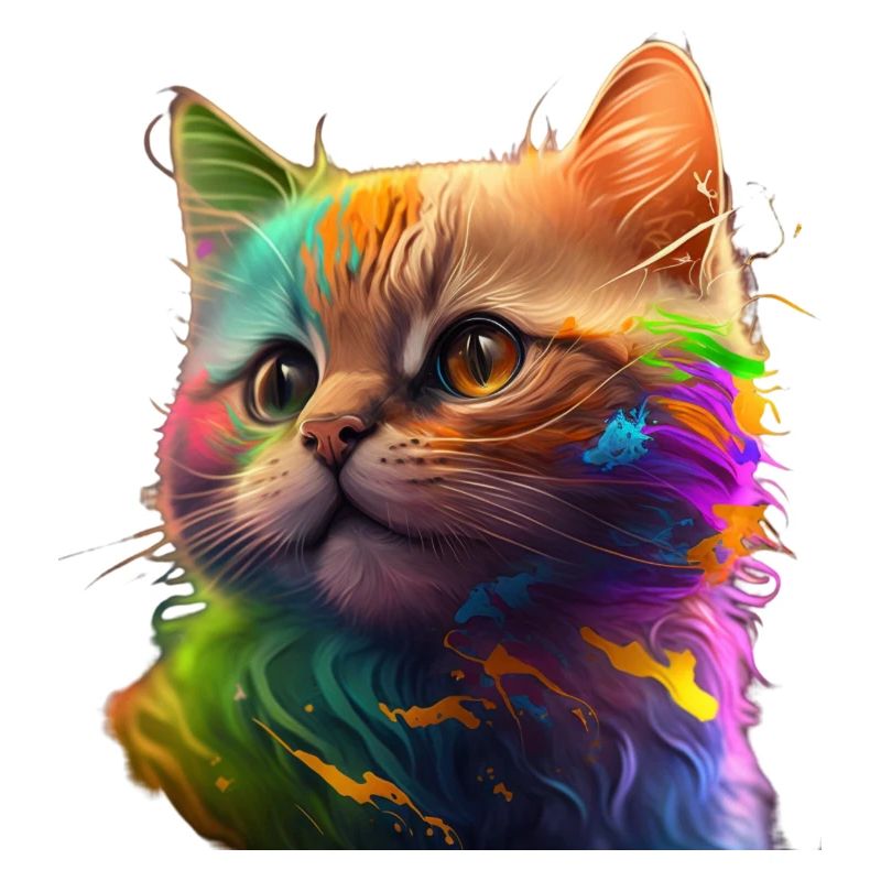 Chat multicolore