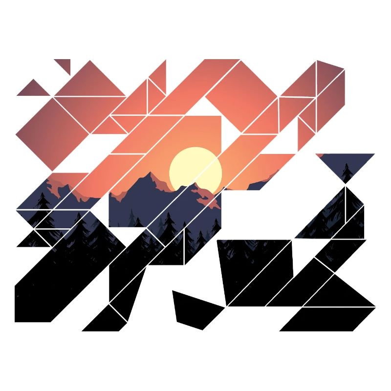 Geometrischer Ausschnitt im Querformat