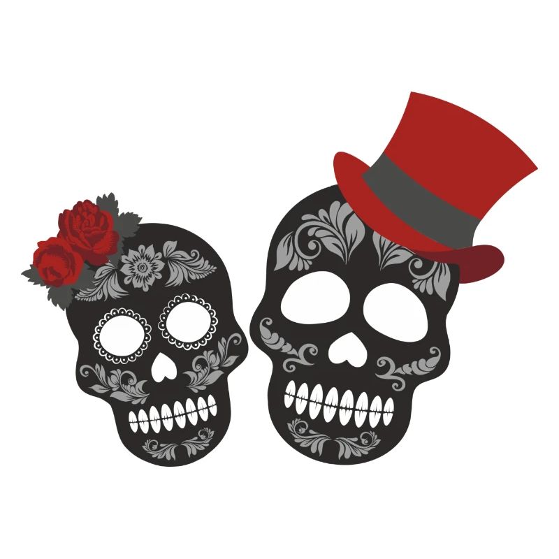 pretty pattern skull skull skull colored style