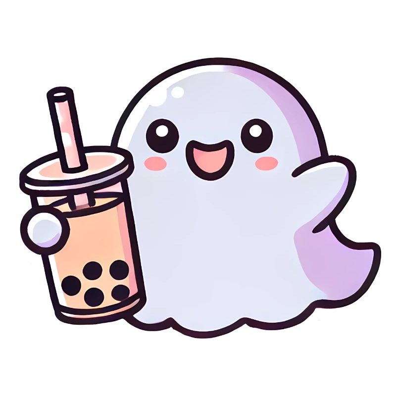 Mignon Ghost Bubble Tea Halloween